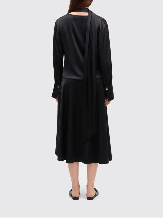 25FW 가니 롱 원피스 W0860 099 Black - GANNI