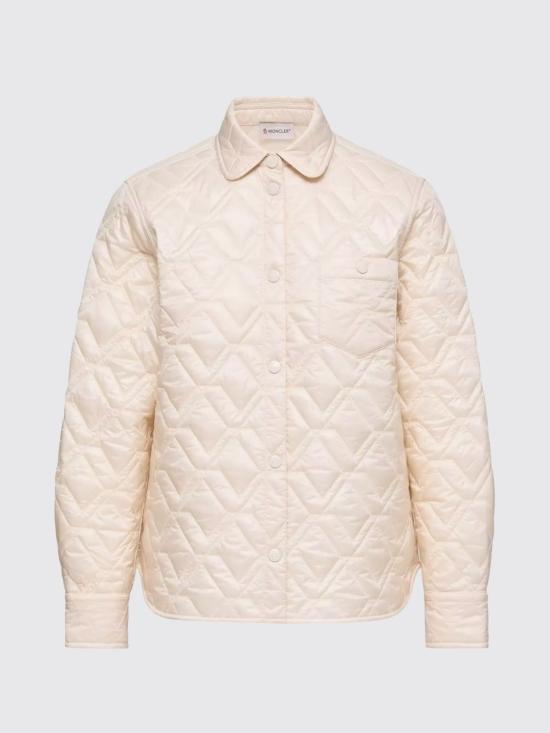 26SS 몽클레어 다이아몬드 퀼팅 패딩 셔츠 자켓 L10932F00001788UY 052 Ivory