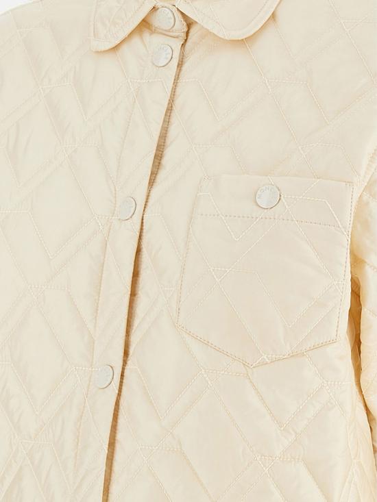 26SS 몽클레어 다이아몬드 퀼팅 패딩 셔츠 자켓 L10932F00001788UY 052 Ivory - MONCLER