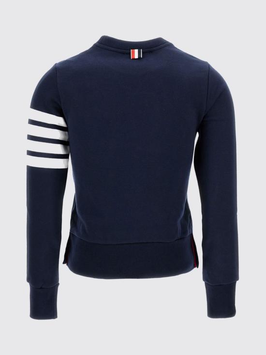 26SS 톰브라운 루프백 저지 니트 엔지니어드 4바 스트라이프 크루넥 풀오버 FJT002A00535 415 Blue - THOM BROWNE