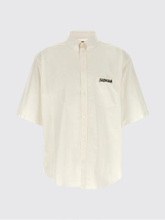 26SS 발렌시아가 마스킹 테이프 라지 핏 롱 슬리브 셔츠 857810TRM28 9000 White