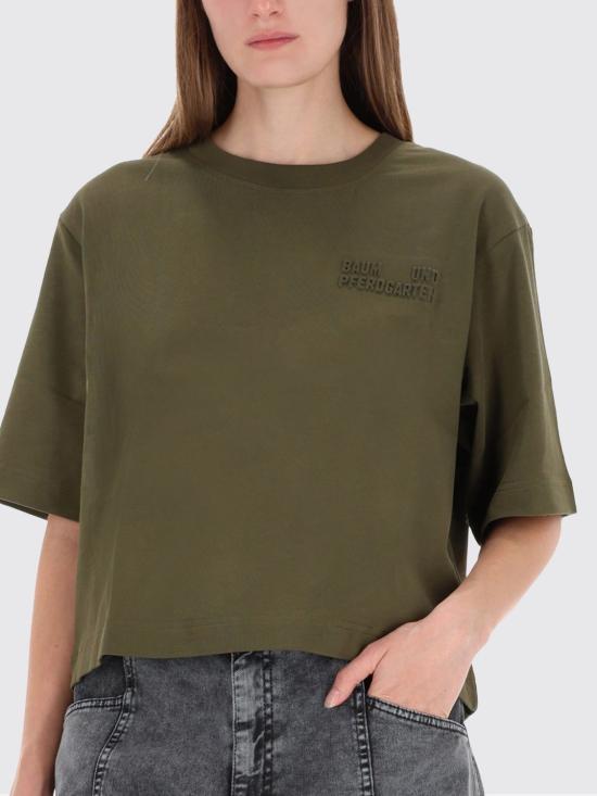 25FW 바움 운드 페르드가르텐 반팔 티셔츠 24504 C5040 Green - BAUM UND PFERDGARTEN