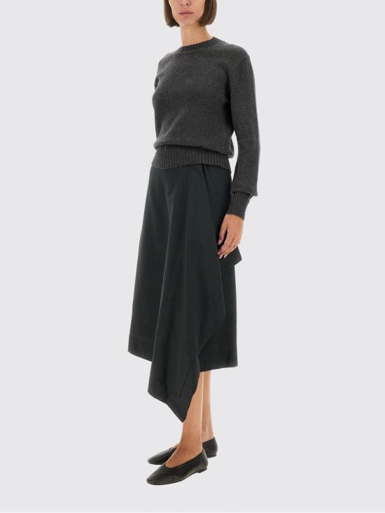 25FW 아미 미디 스커트 FSK430WV0067 020 Charcoal - AMI