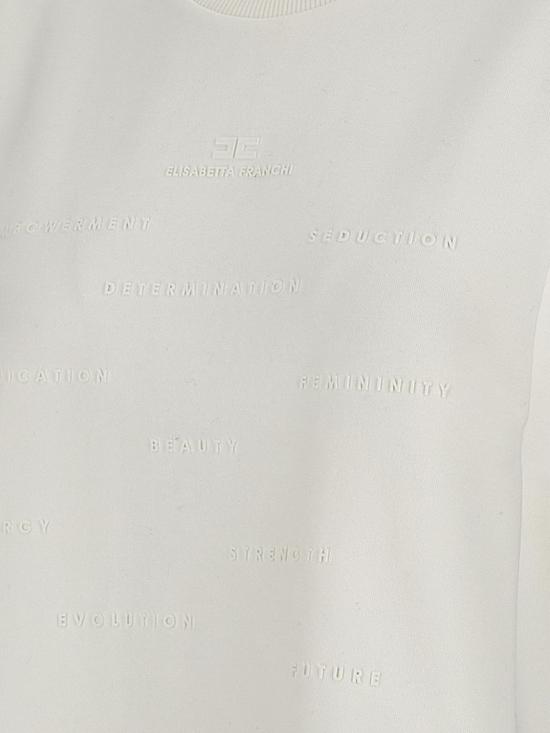 26SS 엘리자베타프랜치 반팔 티셔츠 MA73D61E2 270 White - ELISABETTA FRANCHI