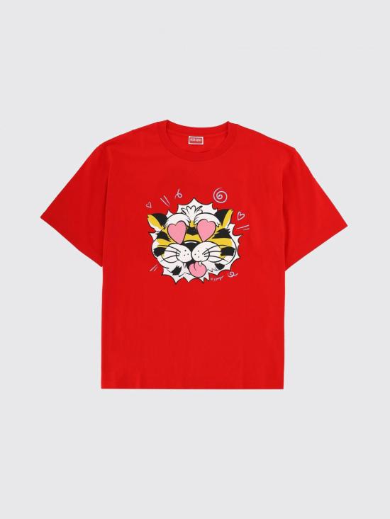 26SS 겐조 반팔 티셔츠 FG55TS4034SG 22 Red - KENZO