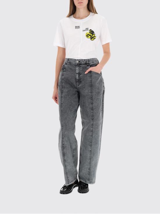 25FW 바움 운드 페르드가르텐 반팔 티셔츠 24443 C3157 White - BAUM UND PFERDGARTEN