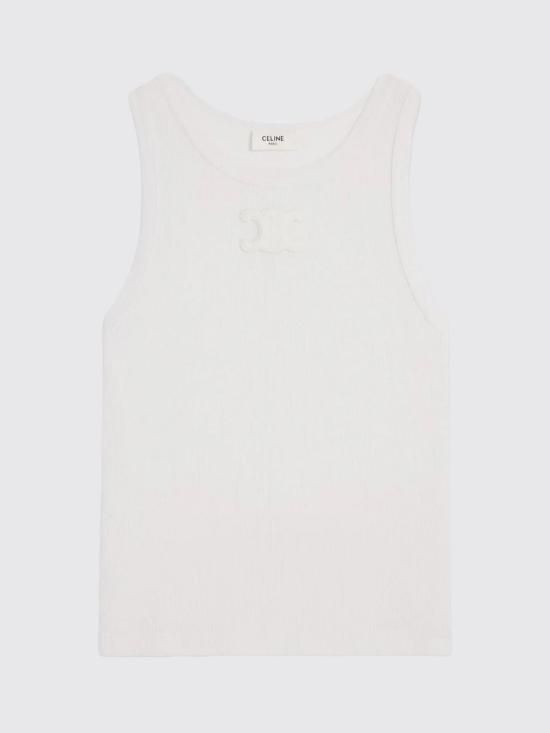 26SS 셀린느 민소매 티셔츠 2X45N2P33 01OW White