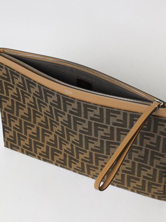 26SS 펜디 FF 라지 플랫 파우치 7N0135AFBV F1HRM Tobacco - FENDI