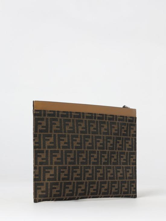 26SS 펜디 FF 라지 플랫 파우치 7N0135AFBV F1HRM Tobacco - FENDI