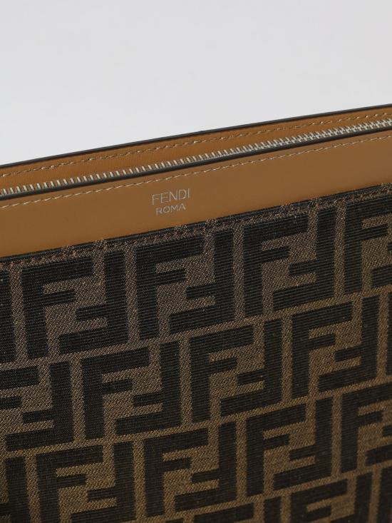 26SS 펜디 FF 라지 플랫 파우치 7N0135AFBV F1HRM Tobacco - FENDI