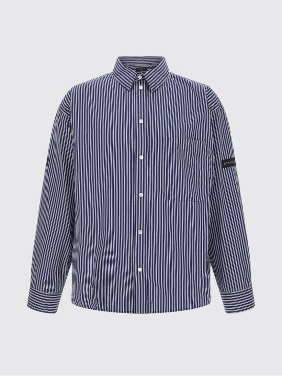 26SS 발렌시아가 긴팔 셔츠 857814TTM34 8502 Blue