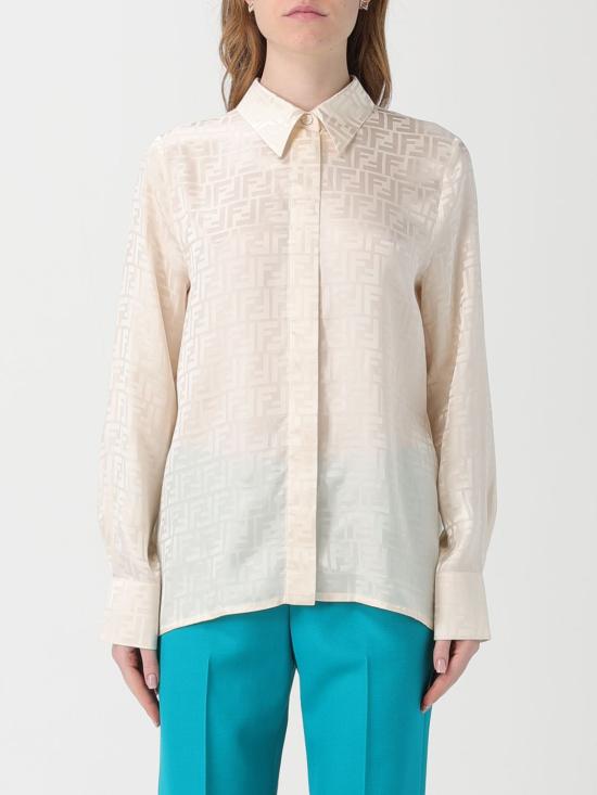 26SS 펜디 셔츠 FS8140AJ0Z F1M2A Yellow Cream