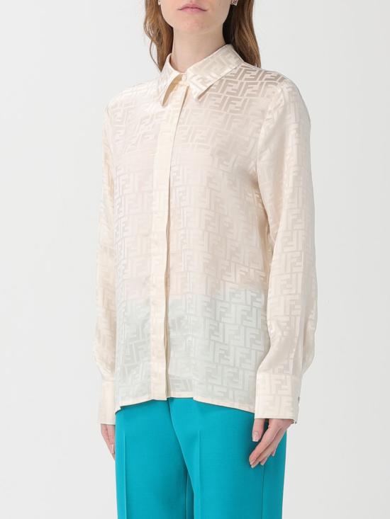 26SS 펜디 셔츠 FS8140AJ0Z F1M2A Yellow Cream - FENDI