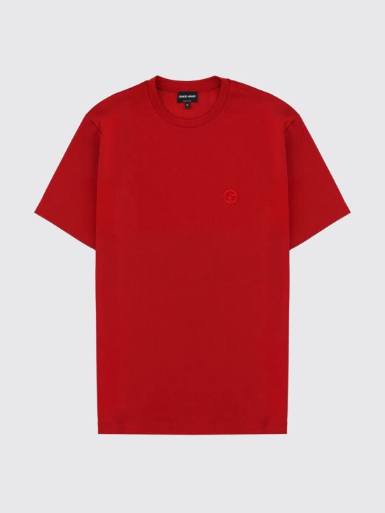 26SS 조르지오 아르마니 반팔 티셔츠 3HSM72SJTKZ U5078 Red - GIORGIO ARMANI