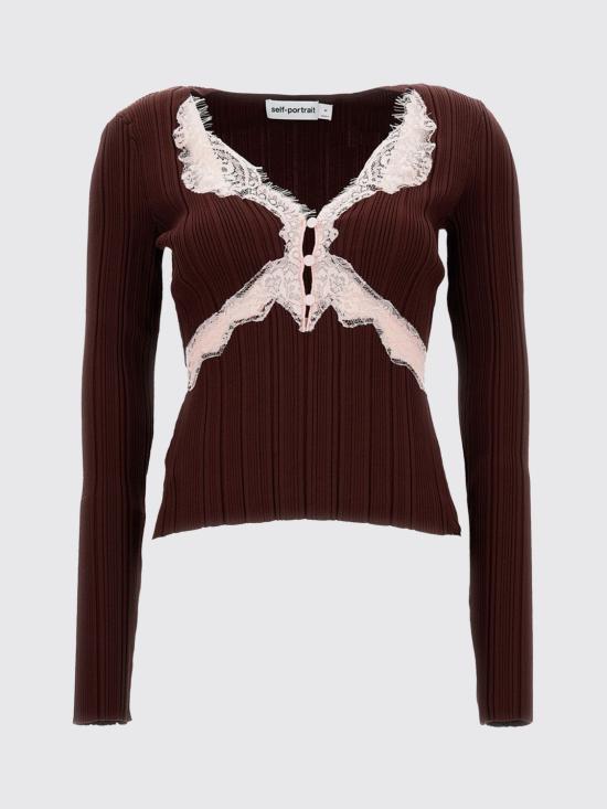 26SS 셀프 포트레이트 스웨터 RS26176TBBU Brown - SELF PORTRAIT