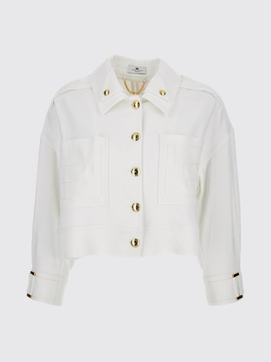 26SS 엘리자베타프랜치 자켓 GB00561E2 360 White - ELISABETTA FRANCHI