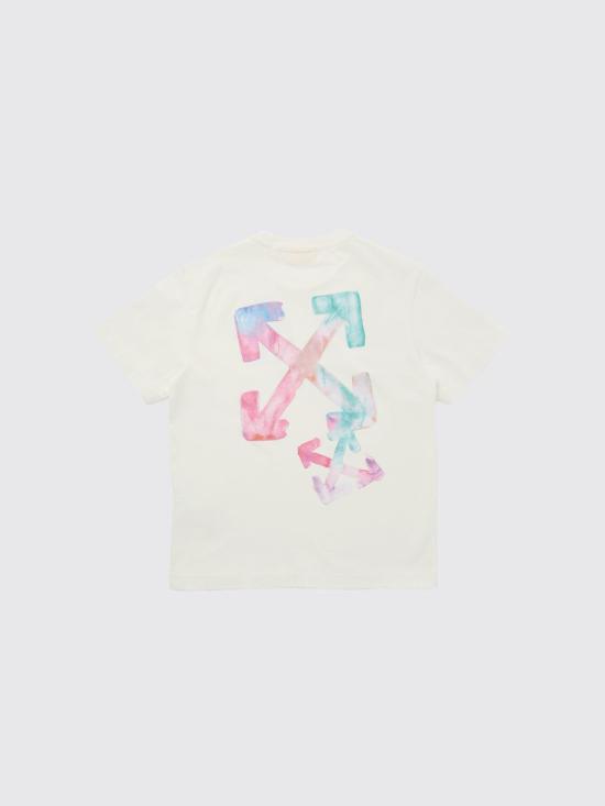 25FW [키즈] 오프화이트 티셔츠 OGAA001F25JER003 0184 White - OFF WHITE