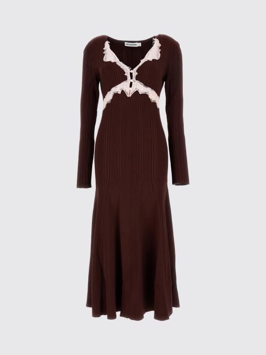 26SS 셀프 포트레이트 롱 원피스 RS26176MBR Brown - SELF PORTRAIT