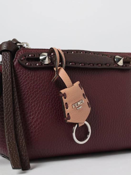 26SS 펜디 바이더웨이 소프트 FF 자카드 미니백 8BS098AVTC F1UR6 Burgundy - FENDI