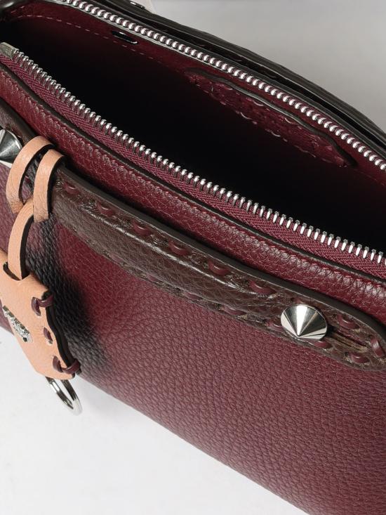 26SS 펜디 바이더웨이 소프트 FF 자카드 미니백 8BS098AVTC F1UR6 Burgundy - FENDI