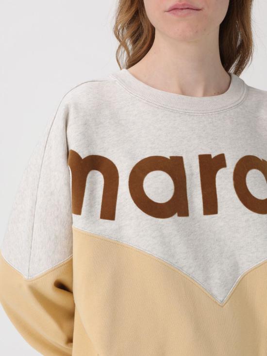 26SS 이자벨마랑에뚜왈 휴스턴 투톤 마랑 스웨트셔츠 SW0006FAA1M08E 10LC Ocher - ISABEL MARANT ETOILE