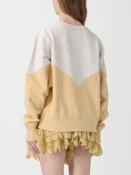 26SS 이자벨마랑에뚜왈 휴스턴 투톤 마랑 스웨트셔츠 SW0006FAA1M08E 10LC Ocher - ISABEL MARANT ETOILE