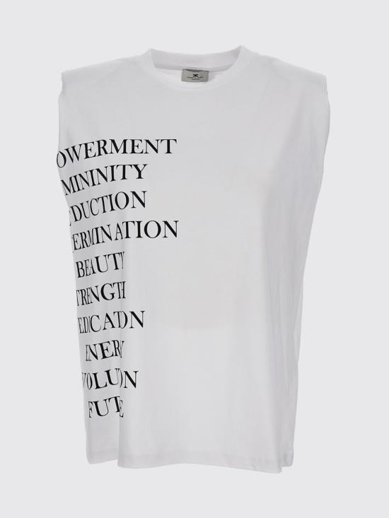 26SS 엘리자베타프랜치 민소매 티셔츠 MA70P61E2 270 White - ELISABETTA FRANCHI