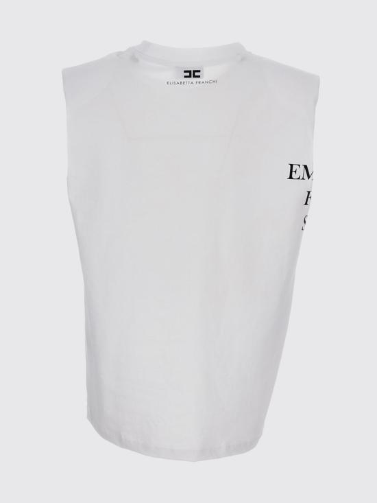 26SS 엘리자베타프랜치 민소매 티셔츠 MA70P61E2 270 White - ELISABETTA FRANCHI