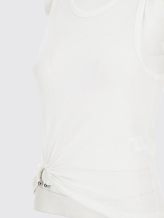 26SS 파코라반 반팔 티셔츠 24FJTE165CO0530 P100 White - PACO RABANNE