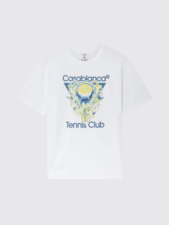 26SS 카사블랑카 반팔 티셔츠 MSP26JTS001 01 White - CASABLANCA