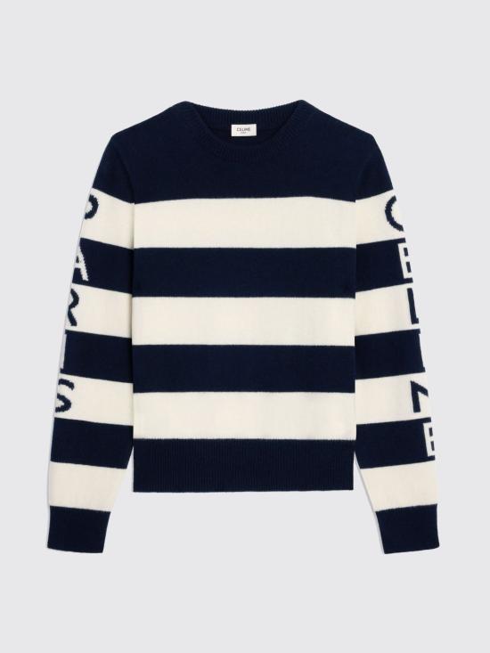 26SS 셀린느 울 캐시미어 크루넥 스웨터 RY0RL2I93 GHM4 Blue