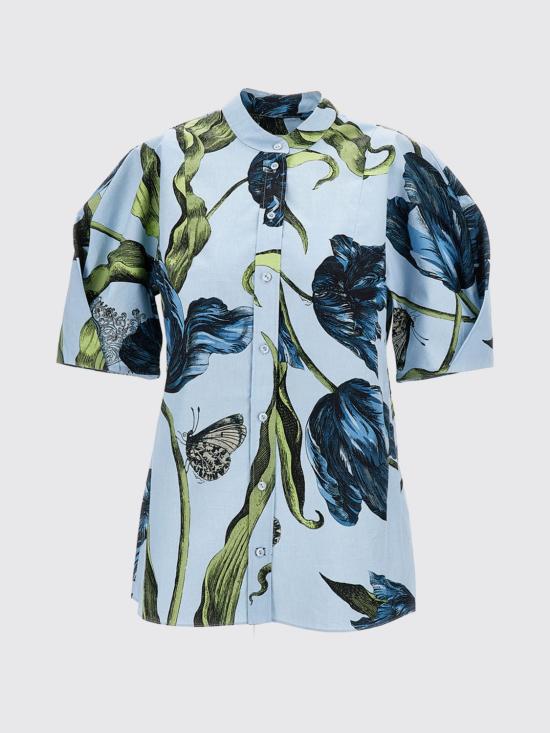 26SS 에르뎀 셔츠 PS26T6351074015 ETCHEDTULIP Gnawed Blue - ERDEM