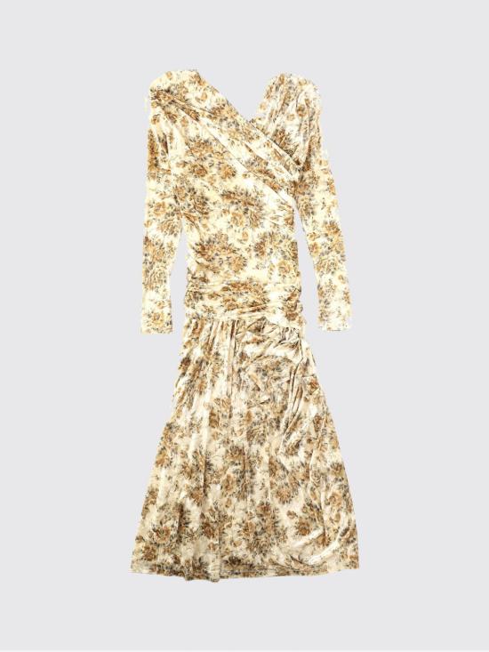 25FW 가니 롱 원피스 T4373 054 Ivory - GANNI