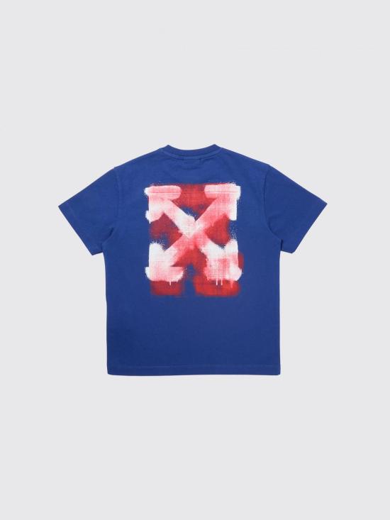 25FW [키즈] 오프화이트 티셔츠 OBAA002F25JER006 4525 Blue - OFF WHITE