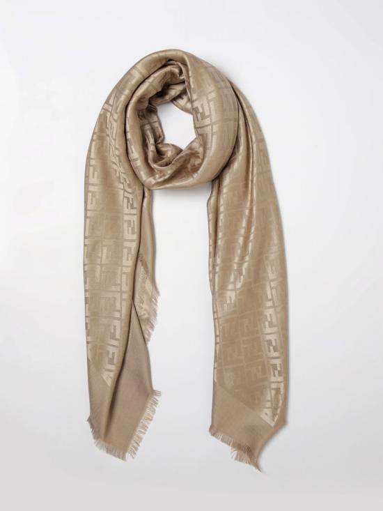 26SS 펜디 오가닉 실크 울 FF 숄 FXT069AJW7 F1N3T Dove Grey - FENDI