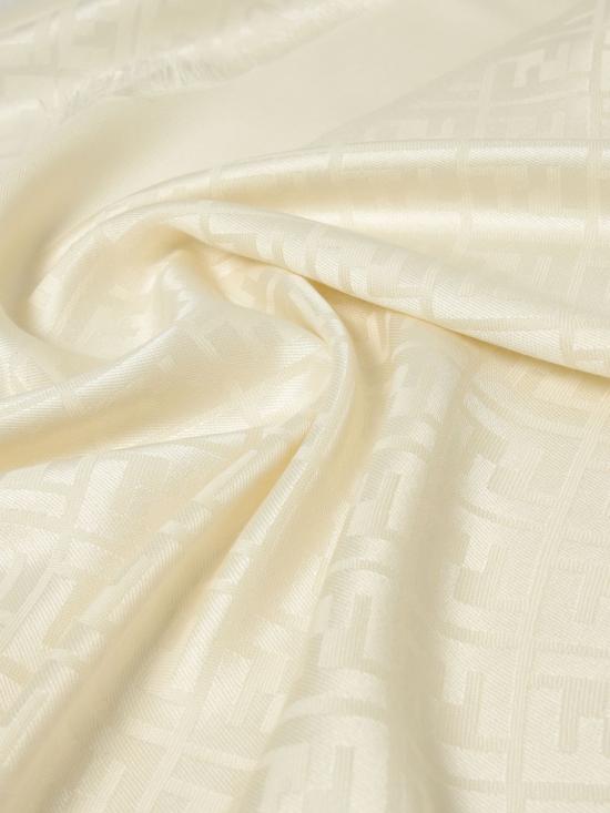 26SS 펜디 오가닉 실크 울 FF 숄 FXT069AJW7 F0QM0 Ivory - FENDI