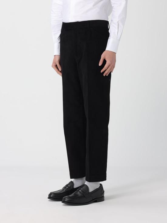 26SS 톰브라운 내로우 웨일 코듀로이 테이퍼드 치노 팬츠 MTU334SF0920001 BLACK DOM - THOM BROWNE
