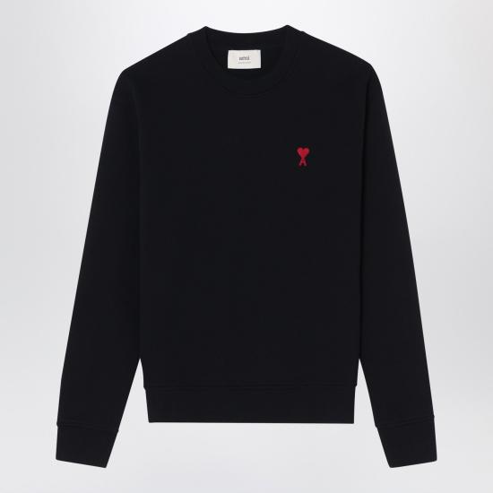 26SS 아미 스몰 하트 로고 스웨트셔츠 BFUSW035U730 Black