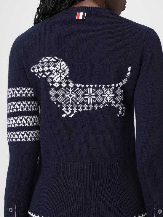 26SS 톰브라운 메리노 울 홀리데이 헥터 풀오버 니트 FKA514AY1029415 NAVY DOM - THOM BROWNE