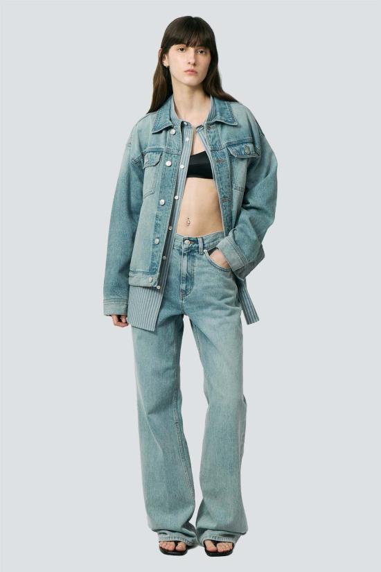  던스트 데님 팬츠 릴랙스드 플레어 진 - DUNST