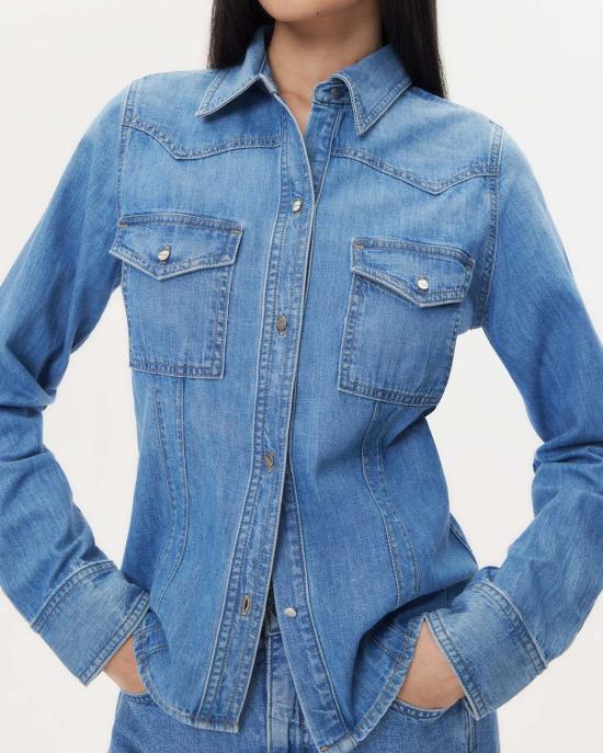  티더블유피 데님 셔츠 Twp 머스탱 샐리 셔츠 빈티지 워싱 - TWP