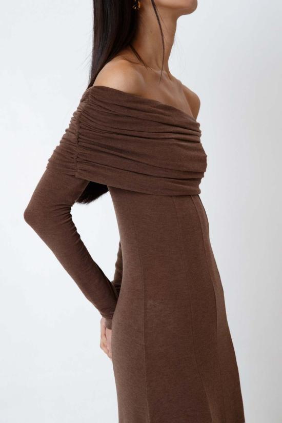  더 엔케이씨 스토어 롱 원피스 NKC 스토어 리사 드레스 브라운 - The NKC Store