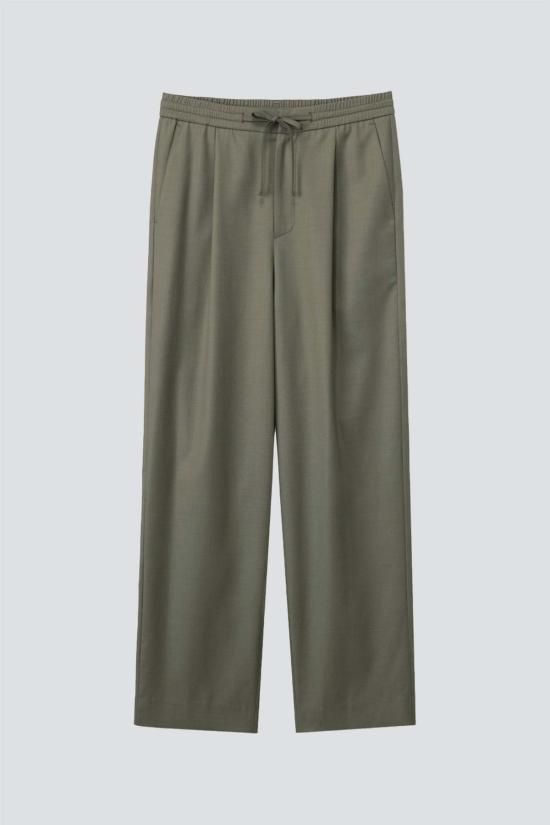  던스트 숏팬츠 카키 라운지 울 슬랙스 카키