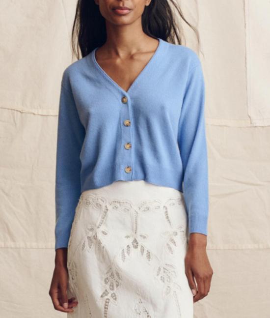  더 그레이트 가디건 . 캐시미어 타이니 V넥 - THE GREAT