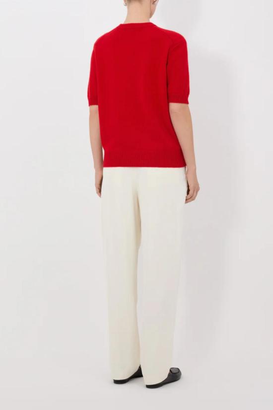  루루 드 세종 가디건 Loulou De Saison Jodi 반소매 카디건 레드 - LOULOU DE SAISON