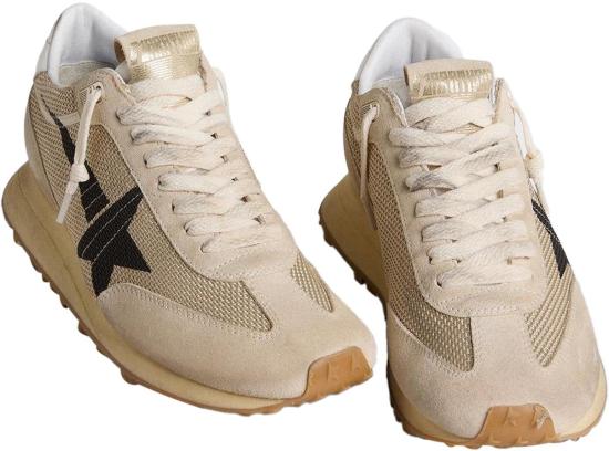 26SS 골든구스 메쉬 스웨이드 어퍼 & 블랙 스타 마라톤 스니커즈 GWF00683F00784015259 BEIGE - GOLDEN GOOSE