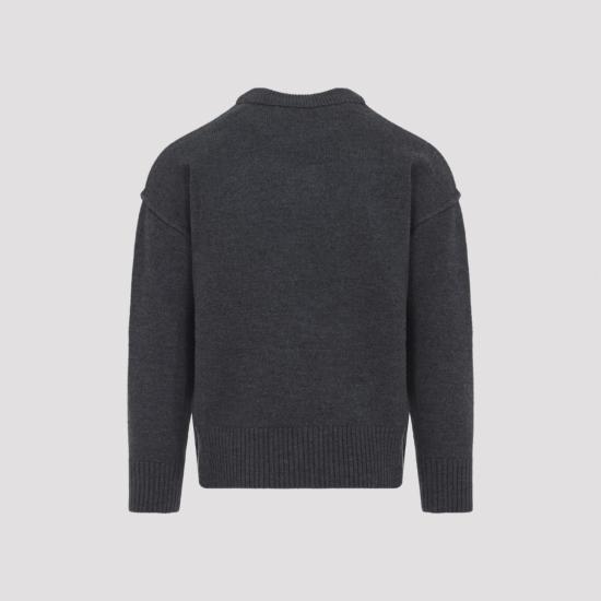 26SS 아미 스웨터 UKS838 018 084 GRIS CHINE ROUGE GREY - AMI