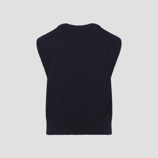 26SS 아미 스웨터 UKS860 KN0156 A116 ENCRE ECRU BLUE - AMI