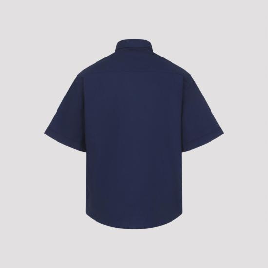 26SS 아미 반팔 셔츠 HSH823 CO0210 A021 ENCRE BLUE - AMI