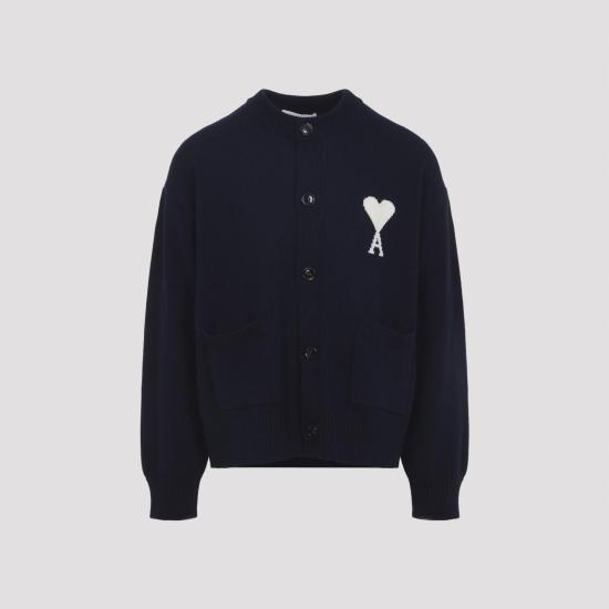 26SS 아미 스웨터 UKC381 KN0156 A116 ENCRE ECRU BLUE - AMI